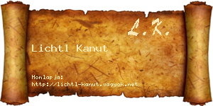 Lichtl Kanut névjegykártya